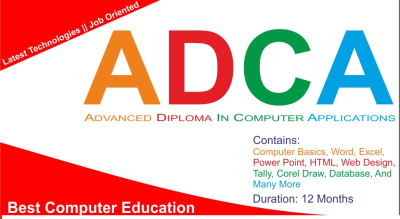 DIPLOMA IN ADVANCE DIPLOMA COMPUTER APPLICATION ( ADCA-05 )